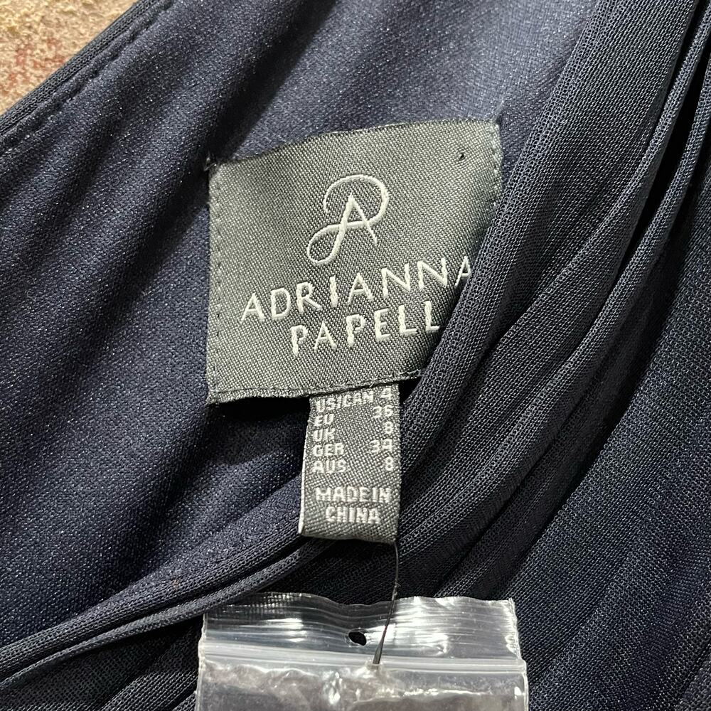 Adrianna Papell Ruched Chiffon Formal Maxi Dress‎ Size 4 - Picture 10 of 14